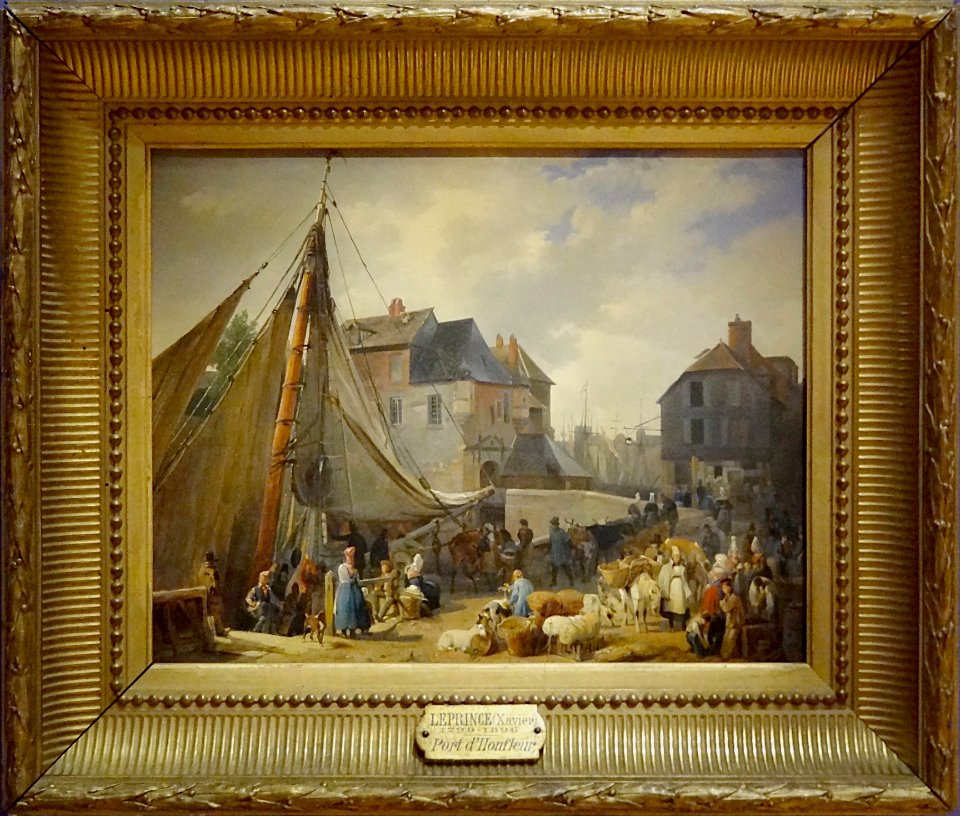 "Le port de Honfleur, l'embarquement des bestiaux", August…