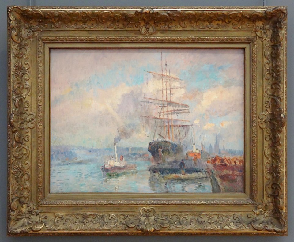 "Dans le port de Rouen", Albert Lebourg, entre 1892 et 189…