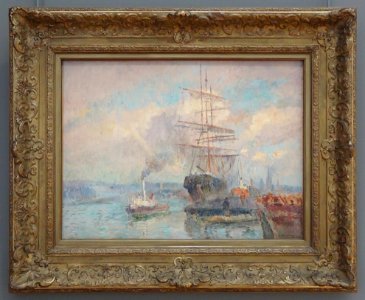 "Dans le port de Rouen", Albert Lebourg, entre 1892 et 189…