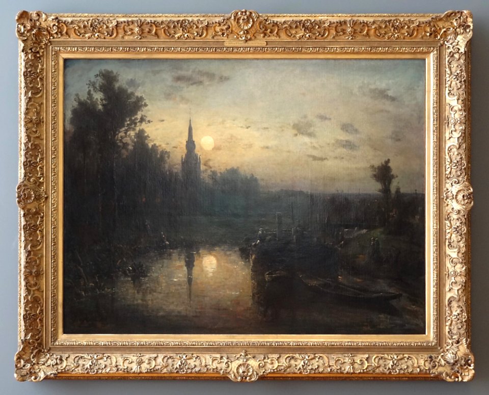 "Clair de lune à Overschie", Johan Barthold Jongkind, 1855…