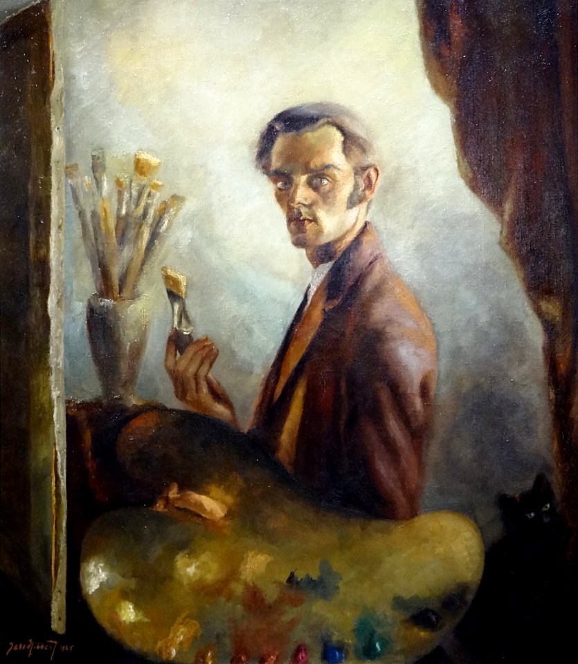 Autoportrait, Jaro Hilbert, 1925. Exposition "Miroirs", Pa…