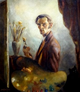 Autoportrait, Jaro Hilbert, 1925. Exposition "Miroirs", Pa…
