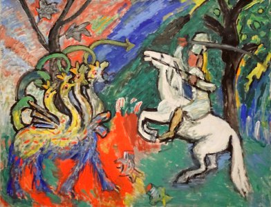 "Drachenback (Combat du dragon)", Gabriele Münter", 1913. …