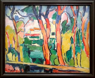 "Les arbres rouges", Maurice de Vlaminck, 1906. Centre Pom…