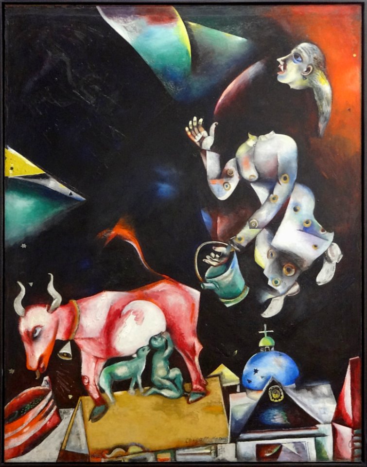 "A la Russie, aux ânes et aux autres", Marc Chagall, 1911.…