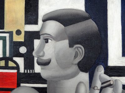 "Le mécanicien" (détail), Fernand Léger, 1918. LaM, Villen…
