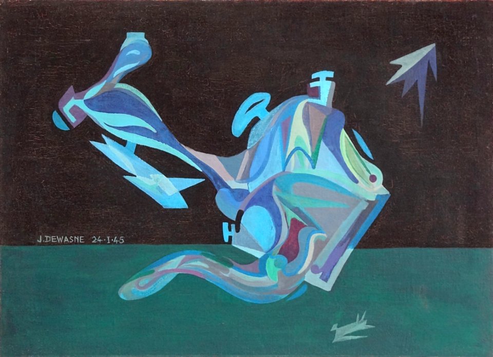 "Sans titre", Jean Dewasne, janvier 1945. LaM, Villeneuve-…