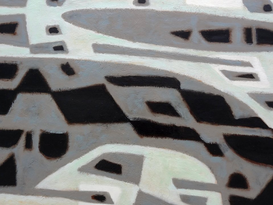 "Mer du nord" (détail), Alfred Manessier, 1953. LaM, Ville…