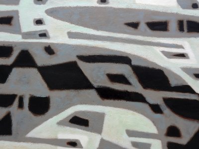 "Mer du nord" (détail), Alfred Manessier, 1953. LaM, Ville…