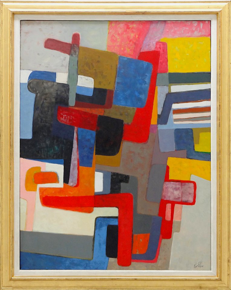 "Présent", Maurice Estève, 1953. LaM, Villeneuve-d'Ascq.