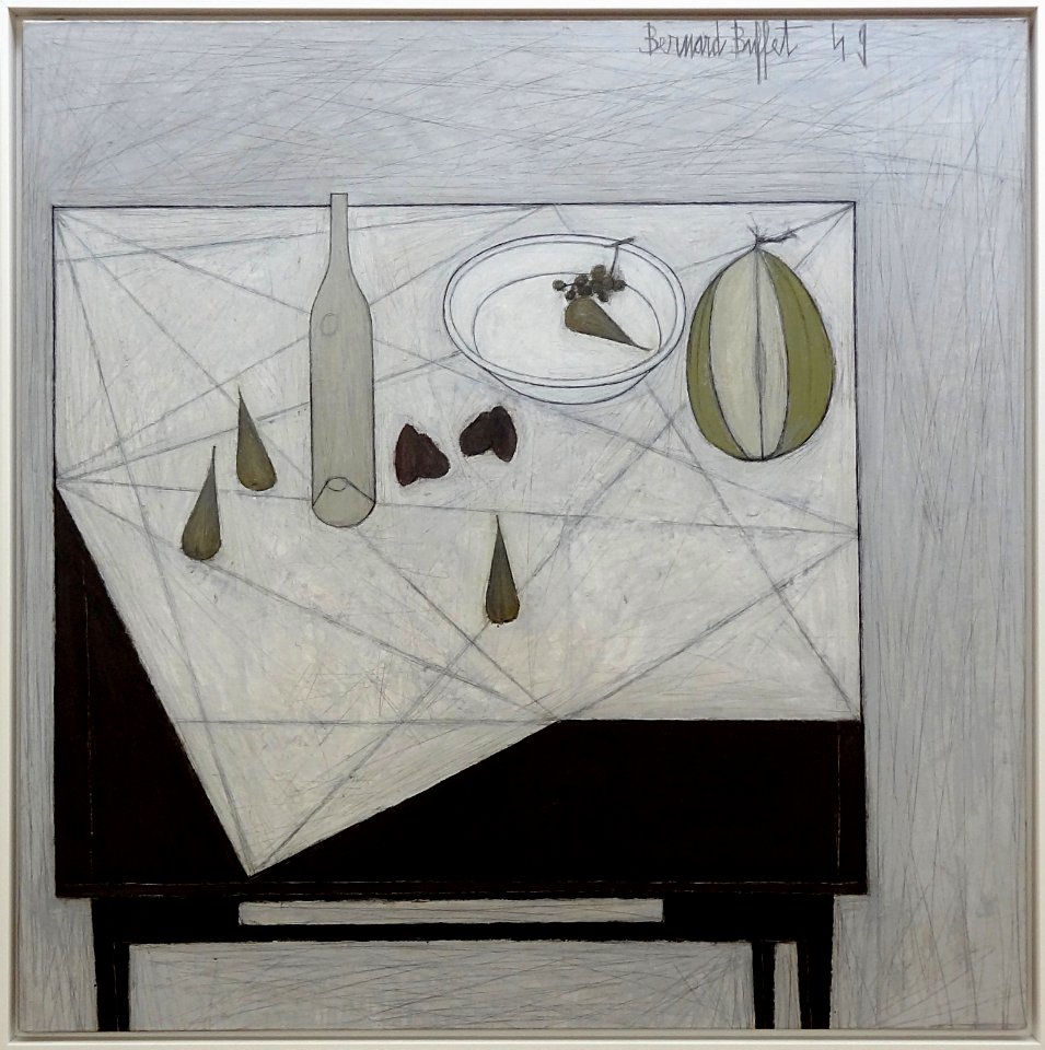 "Nature morte au melon", Bernard Buffet, 1949. LaM, Villen…