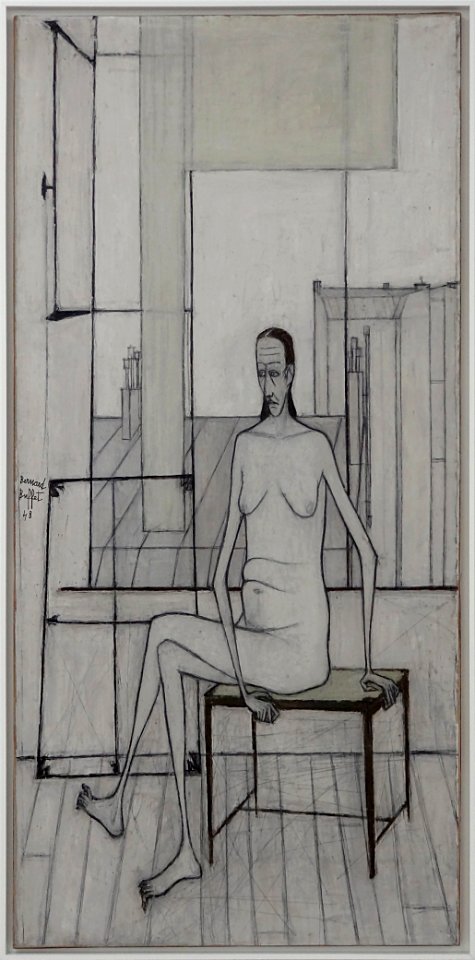 "Le grand nu blanc", Bernard Buffet, 1948. LaM, Villeneuve…