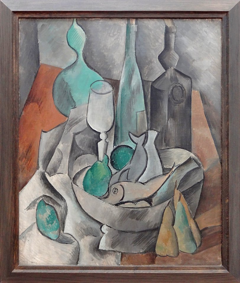 "Poisson et bouteilles", Pablo Picasso, 1909. LaM, Villene…