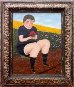 "Jeune paysanne au bouquet de coquelicots", Camille Bomboi…