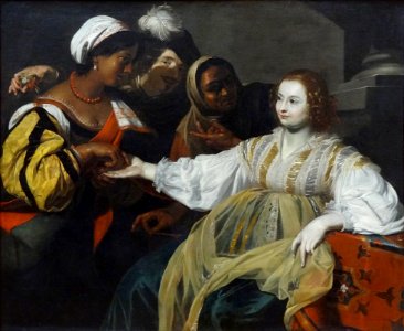 "La diseuse de bonne aventure", Nicolas Régnier, vers 1626…