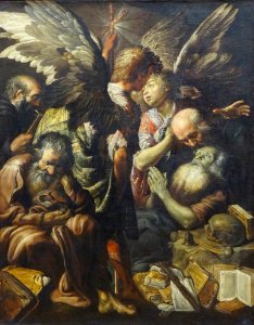"La mort de saint Antoine" (?), Claude Vignon, ves 1620. M…
