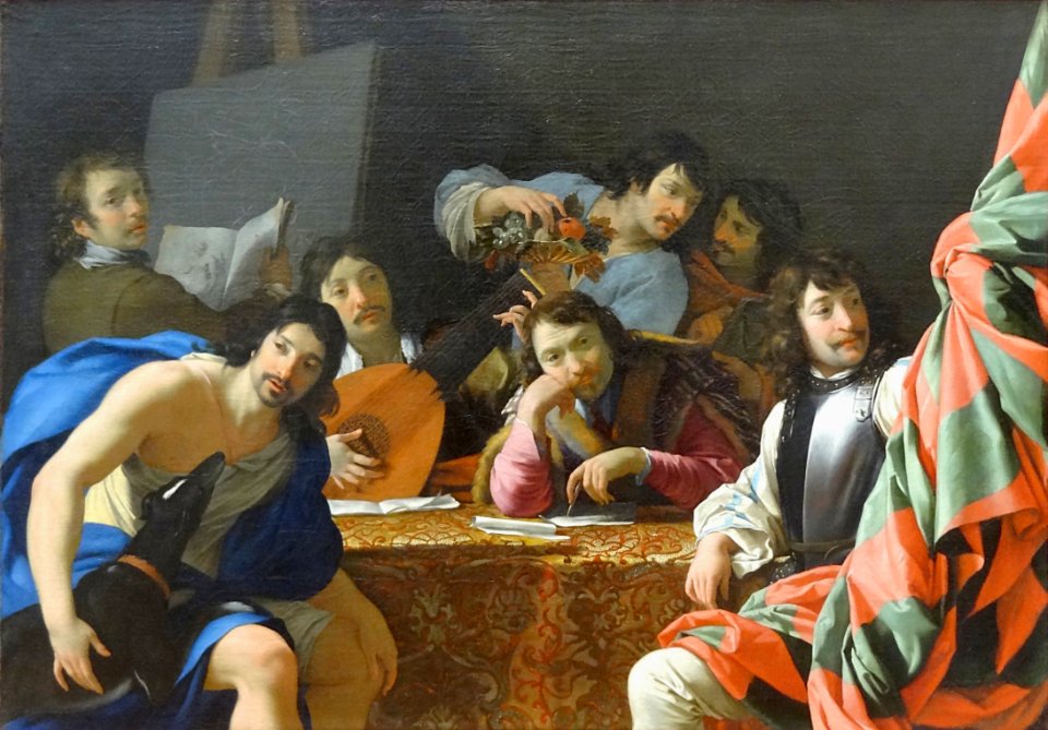 "Réunion d'amis", Eustache Le Sueur, vers 1644-1644. Musée…