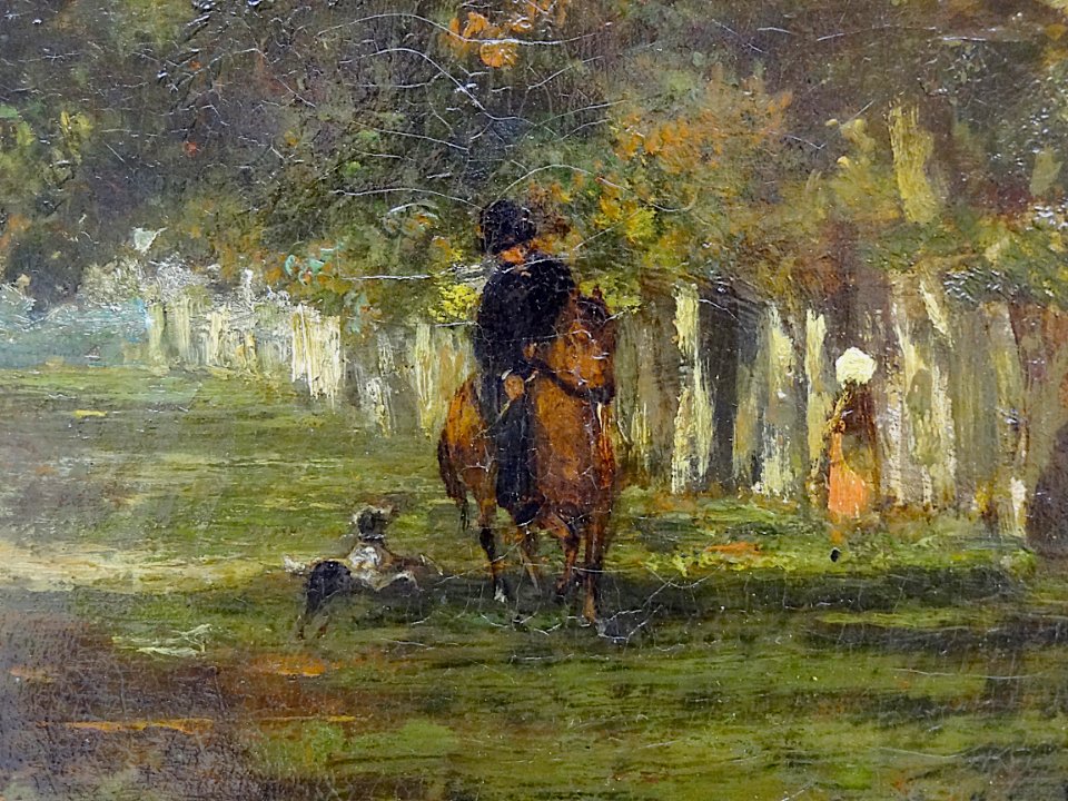 "L'allée de châtaigniers (au château de Souliers, en Poito…
