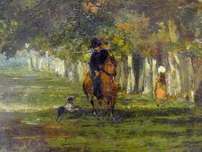 "L'allée de châtaigniers (au château de Souliers, en Poito…