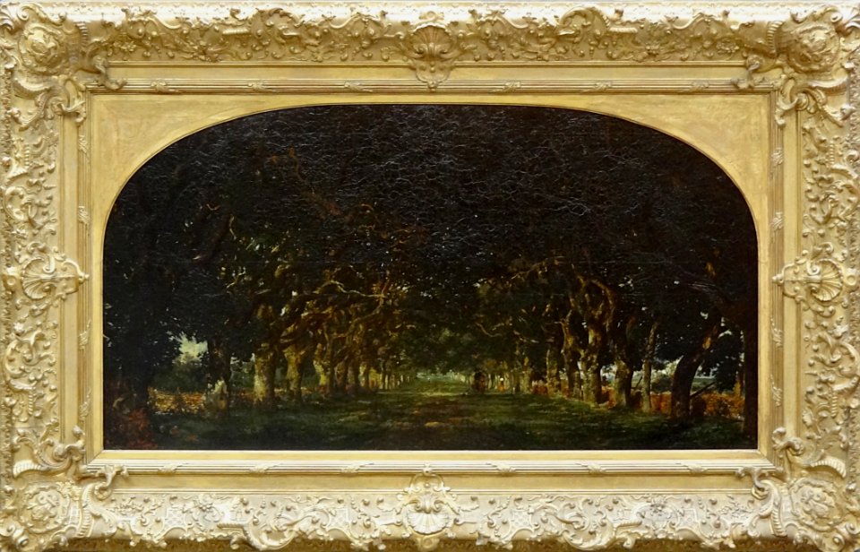 "L'allée de châtaigniers (au château de Souliers, en Poito…