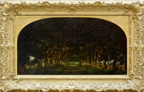 "L'allée de châtaigniers (au château de Souliers, en Poito…