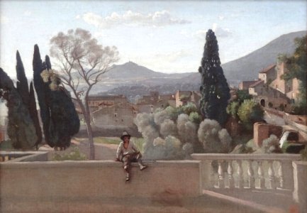 "Tivoli. Les jardins de la villa d'Este", Camille Corot, 1…. Free illustration for personal and commercial use.