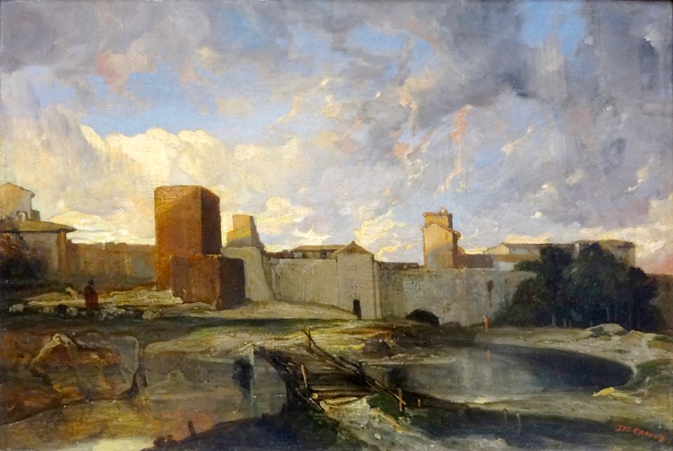 "Les remparts d'Aigues-Mortes", Alexandre-Gabriel Decamps,…