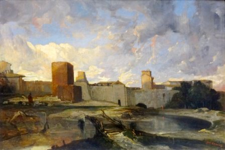"Les remparts d'Aigues-Mortes", Alexandre-Gabriel Decamps,…