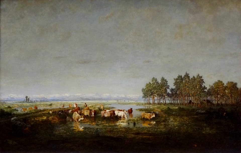 "Un marais dans les landes", Théodore Rousseau, 1852. Musé…