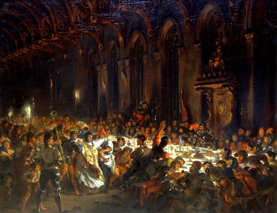 "L'assassinat de l'évêque de Liège", Eugène Delacroix, 182…