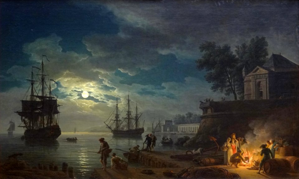 "La nuit ; un port de mer au clair de lune", Joseph Vernet…