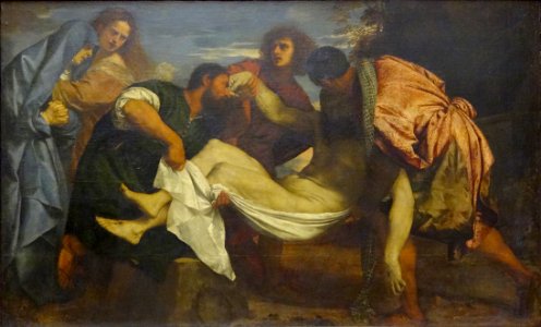 "Le Transport du Christ au tombeau", Titien, 1520. Musée d…