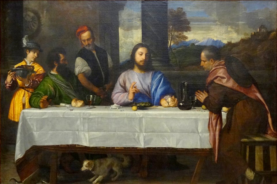 "Les pèlerins d'Emmaüs", Titien, vers 1530. Musée du Louvr…