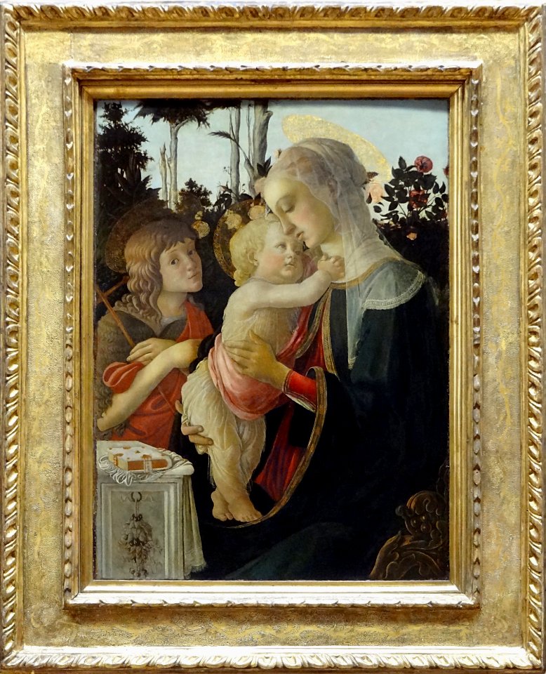 "La Vierge et l'Enfant avec le jeune saint Jean Baptiste",…. Free illustration for personal and commercial use.