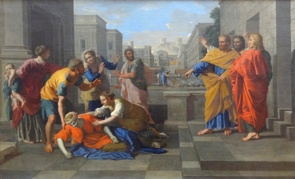 "La mort de Saphire", Nicolas Poussin, vers 1652. Musée du…