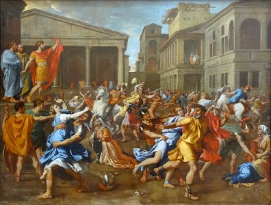 "L'Enlèvement des Sabines", Nicolas Poussin, vers 1637-163…. Free illustration for personal and commercial use.