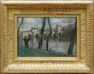 "Le pont de Mantes (environs de Paris", Camille Corot, ver…. Free illustration for personal and commercial use.