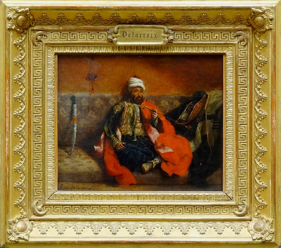 "Turc fumant, assis sur un divan", Eugène Delacroix, vers …