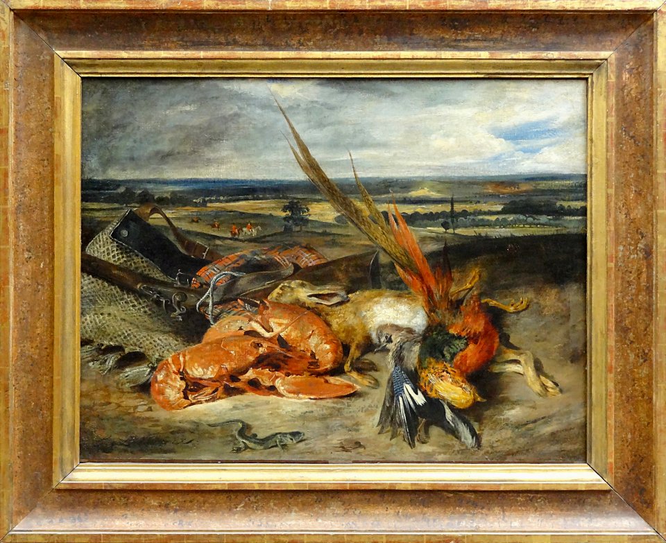 "Nature morte aux homards", Eugène Delacroix, Salon de 182…