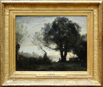 "Souvenir de Castelgandolfo", Camille Corot, vers 1865-186…. Free illustration for personal and commercial use.