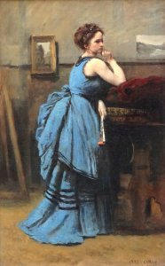"La dame en bleu", Camille Corot, 1874. Musée du Louvre.
