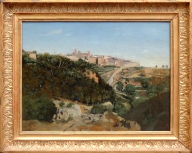 "Volterra, le municipe", Camille Corot, 1834. Musée du Lou…. Free illustration for personal and commercial use.