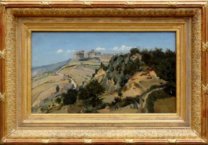 "Volterra, la citadelle", Camille Corot, 1834. Musée du Lo…. Free illustration for personal and commercial use.