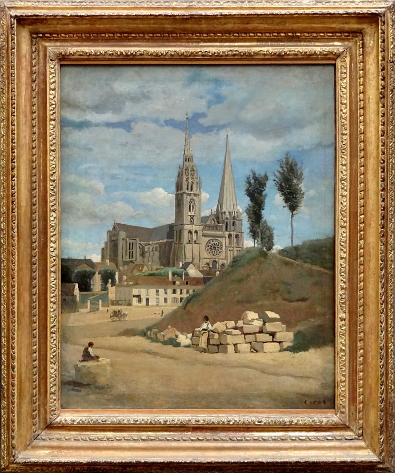 "Cathédrale de Chartres", Camille Corot, 1830 (retouché en…