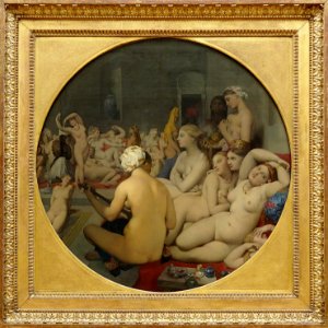 "Le bain turc", Jean-Auguste-Dominique Ingres, 1852-1859. …. Free illustration for personal and commercial use.