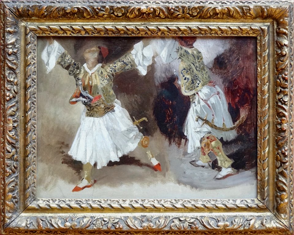 "Deux guerriers turcs dansant" (Etude de costumes souliote…