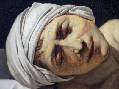 "Marat assassiné" (détail), atelier de Jacques-Louis David…. Free illustration for personal and commercial use.