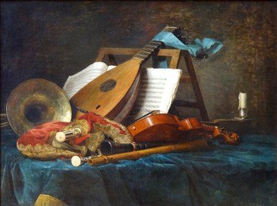 "Instruments de musique", Anne Vallayer-Coster, 1770. Musé…