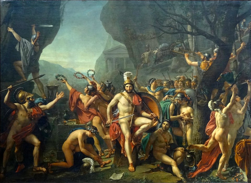 "Léonidas aux Thermopyles", Jacques-Louis David, 1814. Mus…