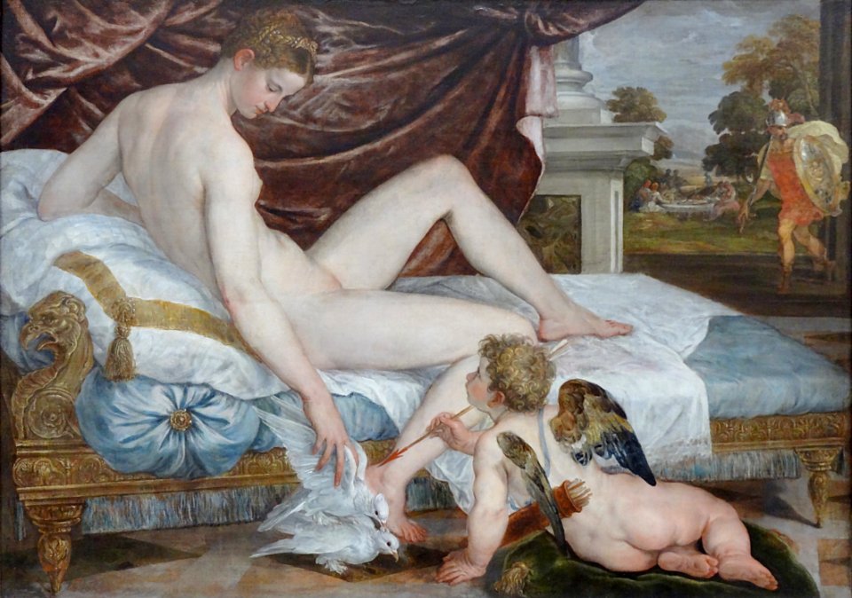 "Vénus et l'Amour", Lambert Sustris, vers 1550. Musée du L…